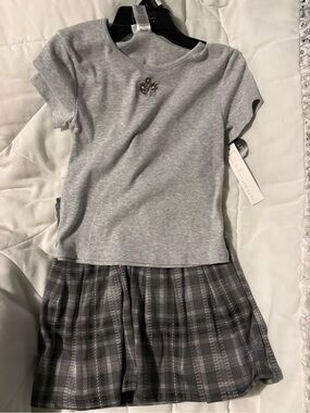 Nicole Miller Girls Gray Two-Piece Matching Set